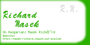 richard masek business card